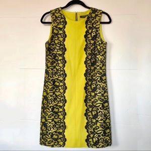 Cynthia Steffens size 6 yellow cocktail dress
